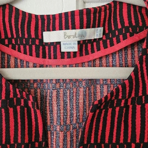 Bowden Red And Black Striped Shift Dress Size 8R, Classic, Careerwear - Picture 2 of 7